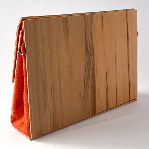 Wooden Cross-Body Bag Satin walnut