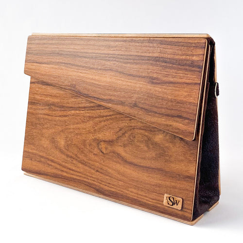 Wooden Cross-Body Bag Rosewood Santos