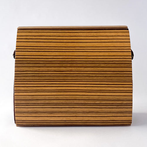 Wooden Curved Cross-Body Bag Zeebra