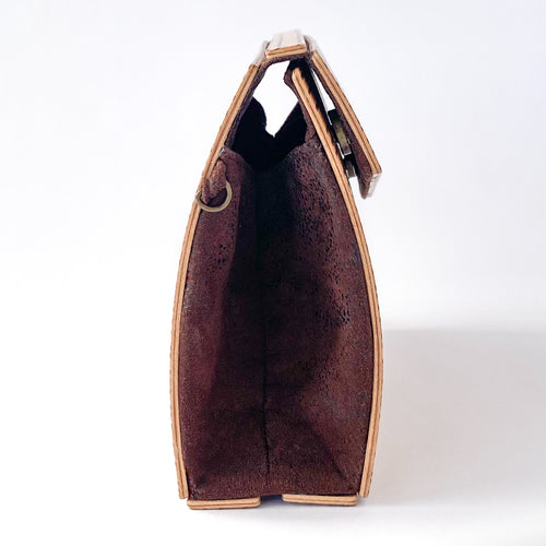 Wooden Curved Cross-Body Bag Zeebra