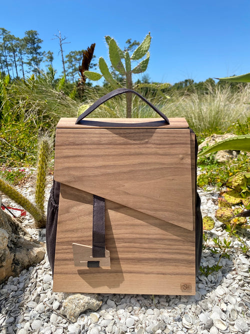 Wooden Backpack rose santos