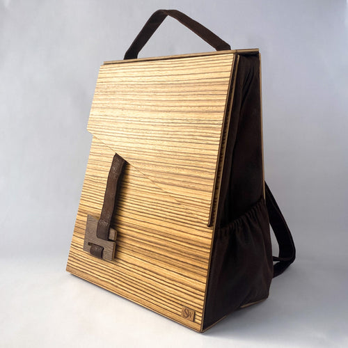 Wooden Backpack zebrano